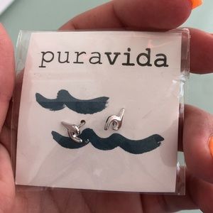Pura Vida Silver Wave Earrings